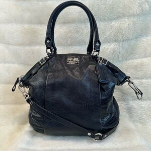 Coach Midnight Black Leather Shoulder Bag